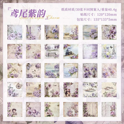 Flower Message Journaling Paper Book - 30 Pcs
