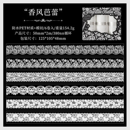 Lace Melody Sticker Roll Set (6 pcs)