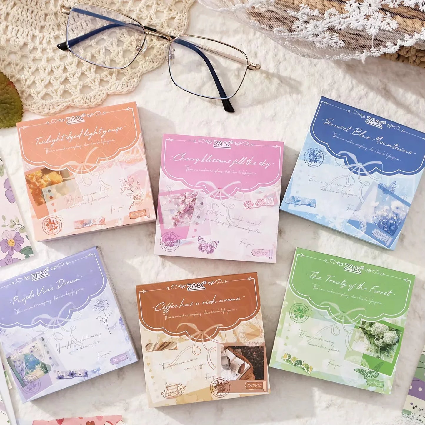 100 Pcs Mini scrap Paper Craft Sheet Book
