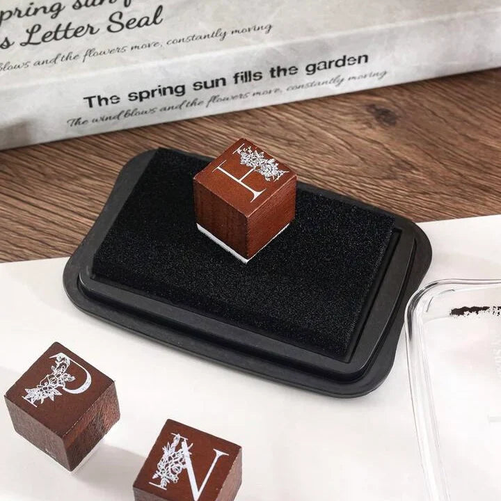 Floral  Wooden Stamp Set
