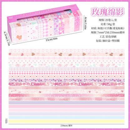 Washi Tape Roll Set - 20 Pcs
