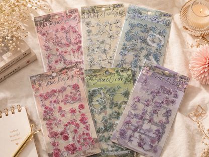Dreamy Frame Flower Sticker - 4 Pcs
