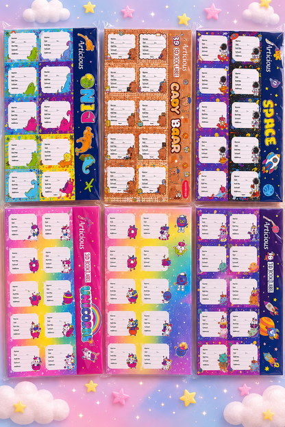 Back to School Book Labels - Set of 5 Sheets