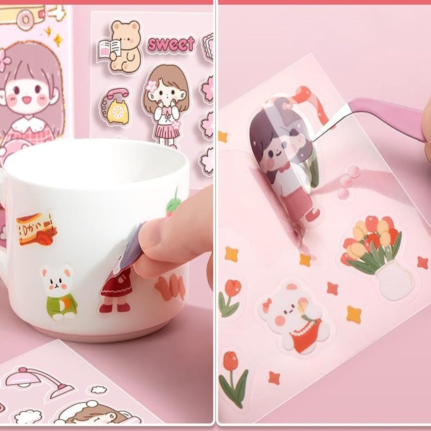 Kawaii QT Sticker Box - 100 Pcs