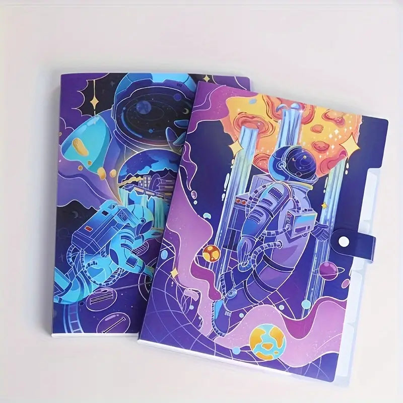 Space Theme File Folder With Button Lock
