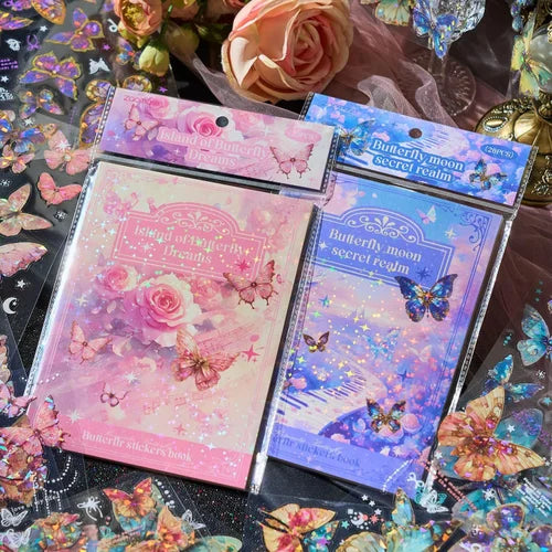 Glitter Magic Butterfly 3D Sticker - 20 Sheets