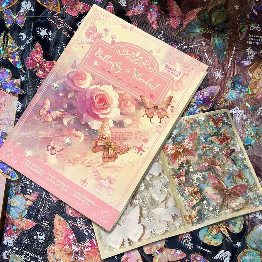 Glitter Magic Butterfly 3D Sticker - 20 Sheets