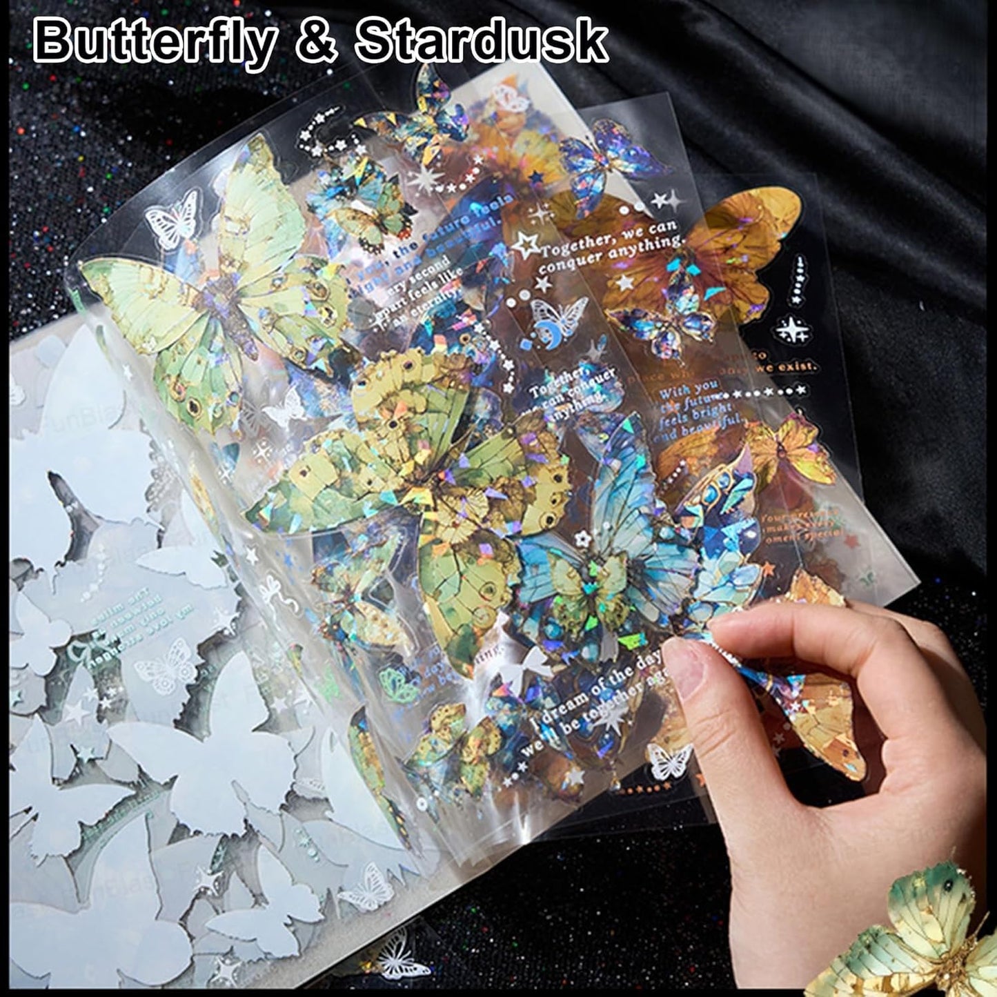 Glitter Magic Butterfly 3D Sticker - 20 Sheets