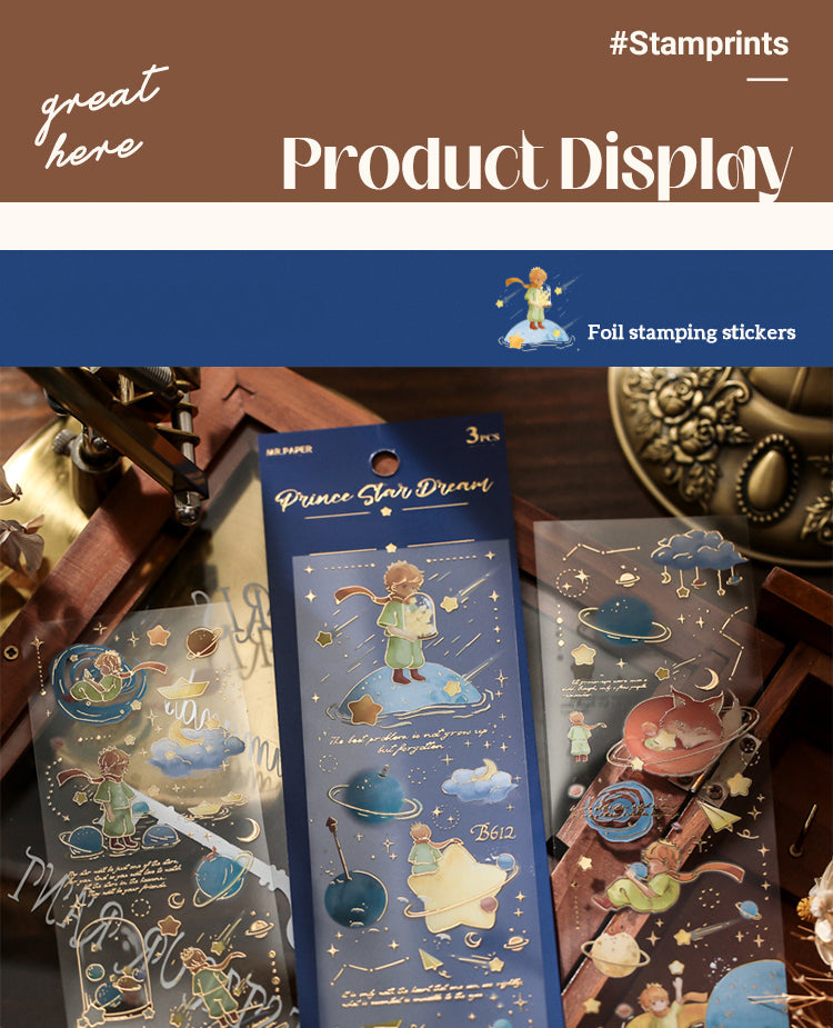 Sky Moon Dreamy Sticker Sheet - 4 Pcs
