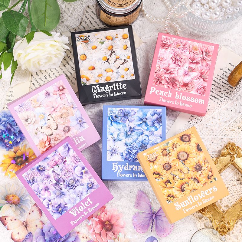 Flower Bloom Sticker Box - 60 Pcs
