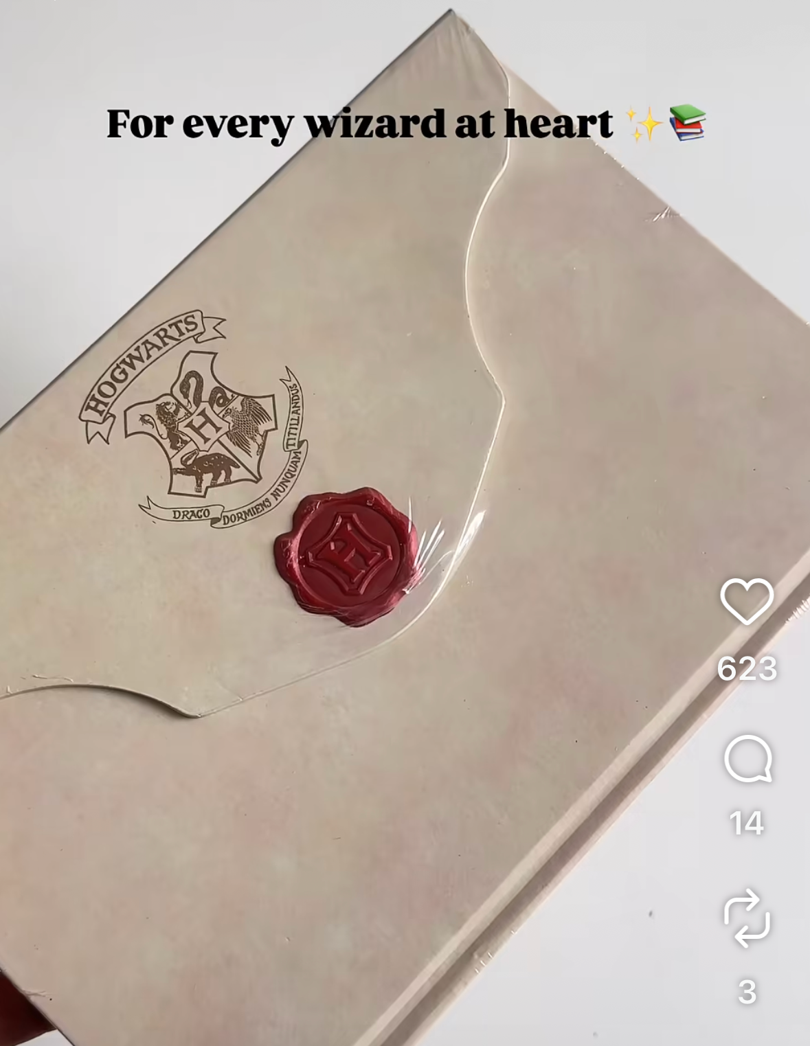 Hogwards letter HP diary