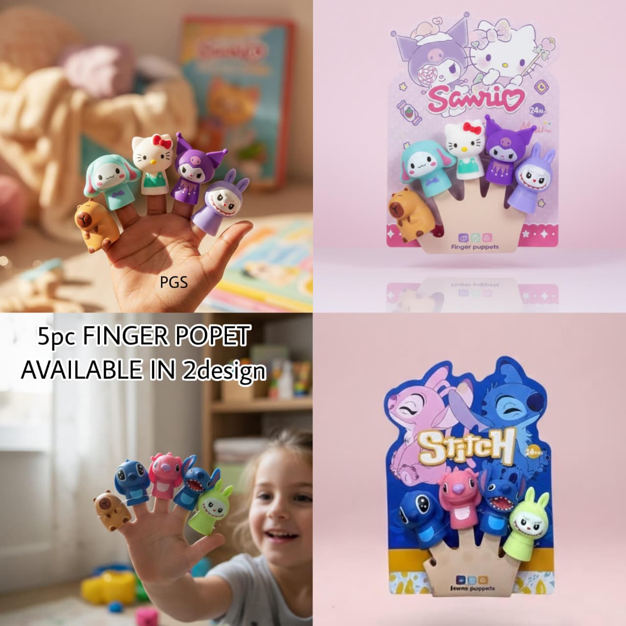 Kids play Finger Puppet
