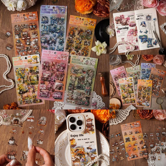 Flowers & Things Sticker Sheet - 4 Pcs