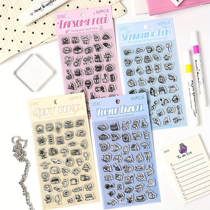 Fluffy Cat Cute Mini Stamp