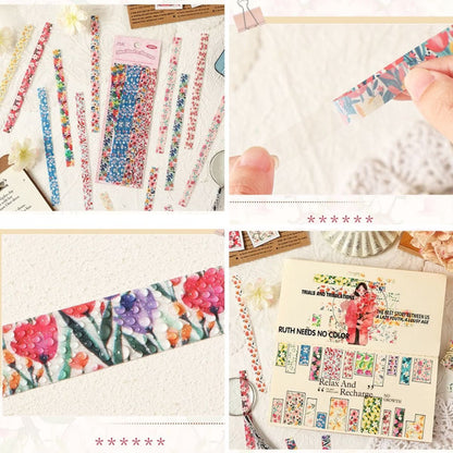 Flower Strip Sticker Tape - 20 Pcs