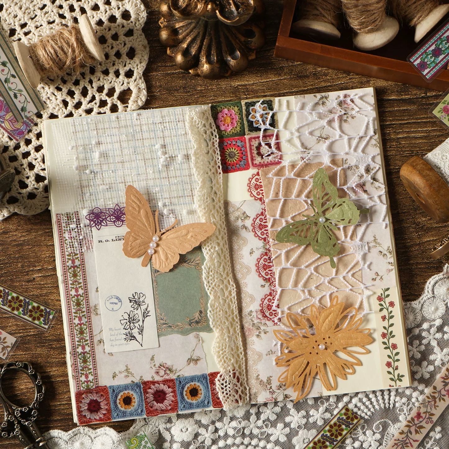 Craft Decorative Lace Sticker - 20 Pcs