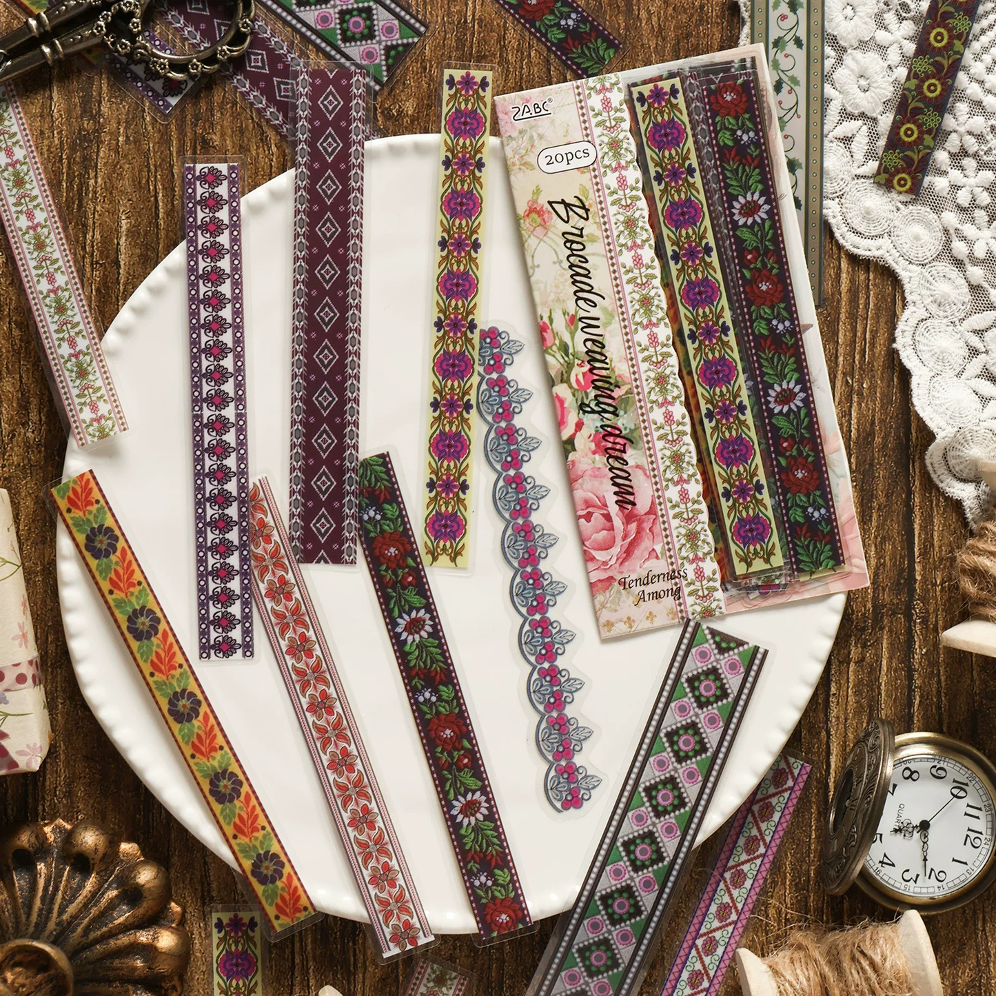 Craft Decorative Lace Sticker - 20 Pcs