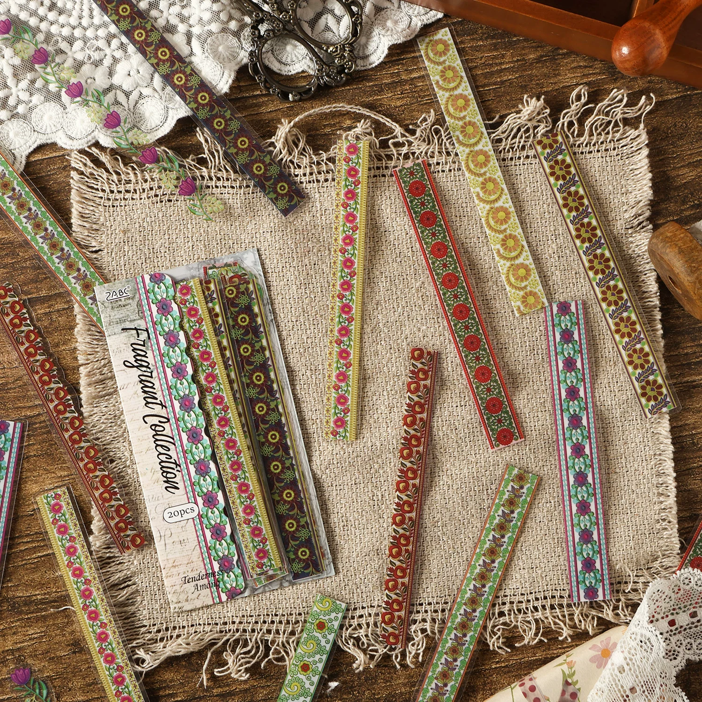 Craft Decorative Lace Sticker - 20 Pcs